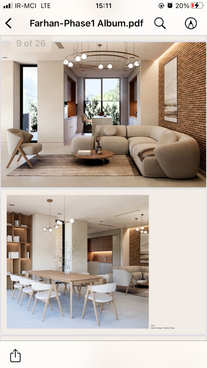 فروش آپارتمان 133 متر فرمانیه شرقی سوپرلوکس مدرن دید ویو