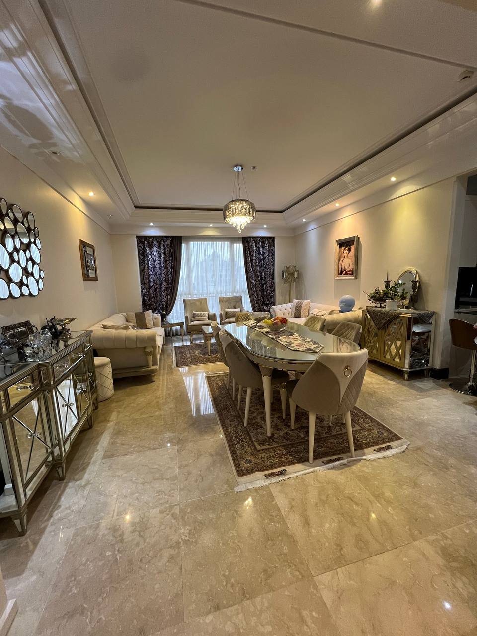 فروش آپارتمان 130 متر قیطریه 3 پارکینگ تراس چیدمان